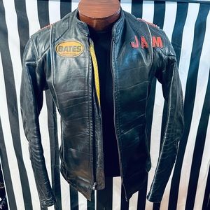 Bates California Custom 1960s 1970s Vintage Leather Motorcycle Racing Jacket 38